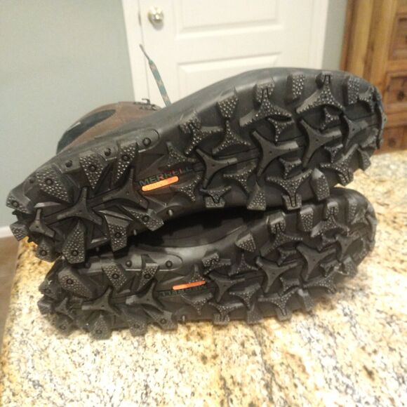 Merrell Fraxion Shell 8 Insulated Waterproof Winter Boots Brown Men's 11.5 EUC - Picture 10 of 12